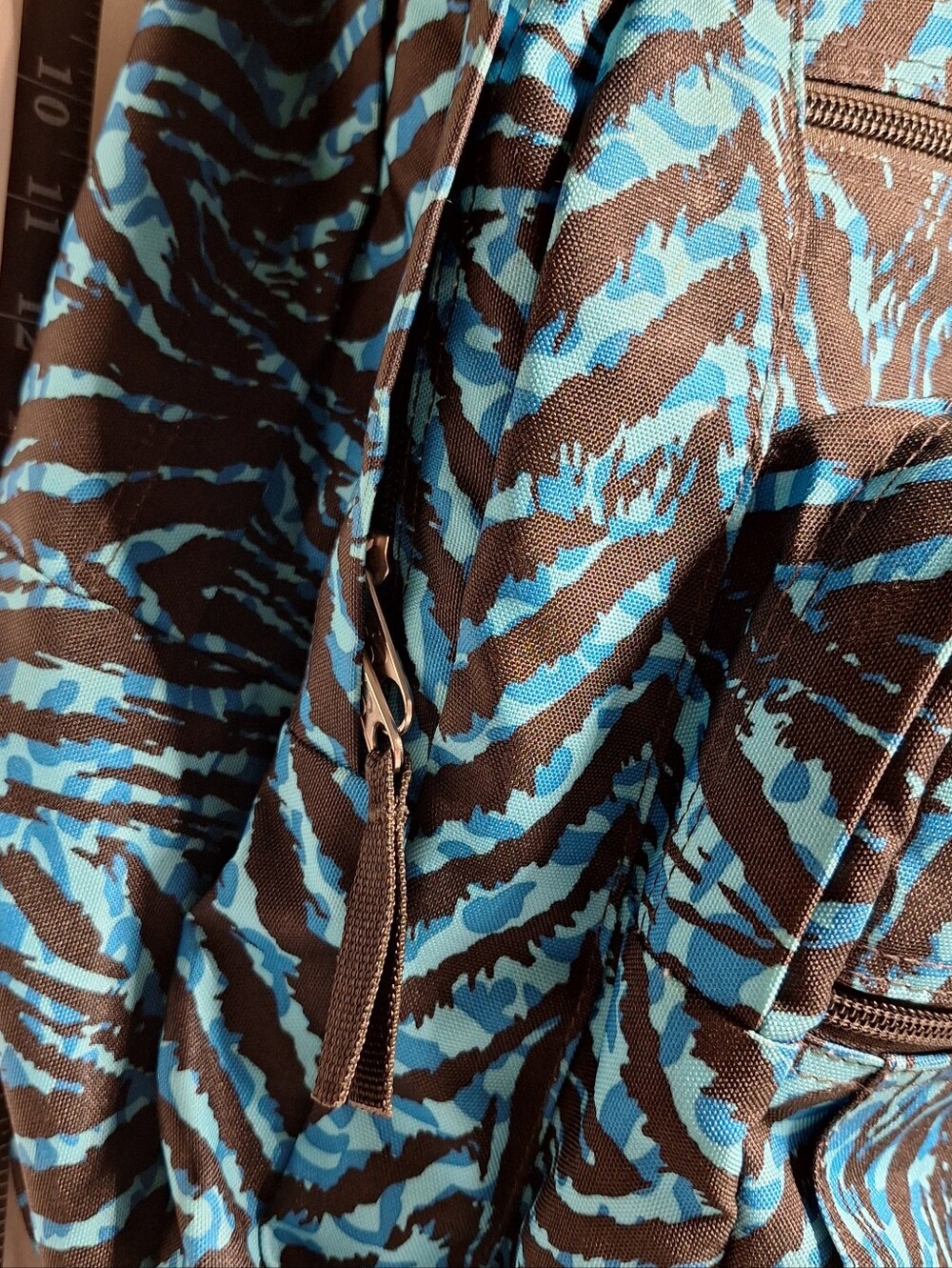 Jansport Backpack, Zebra Stripes, Black & Blue - Picture 5 of 16